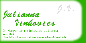 julianna vinkovics business card